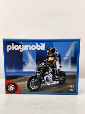 PLAYMOBIL 5118 MOTORCYCLE MOTORBIKE RIDER BIKE New 2010