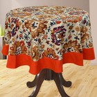 Printed Cotton Washable Round Table Cloth for 4 Seater Dining US