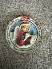 Cherished Teddies The Season of Peace 176303 Hanging Plate Ornament Enesco