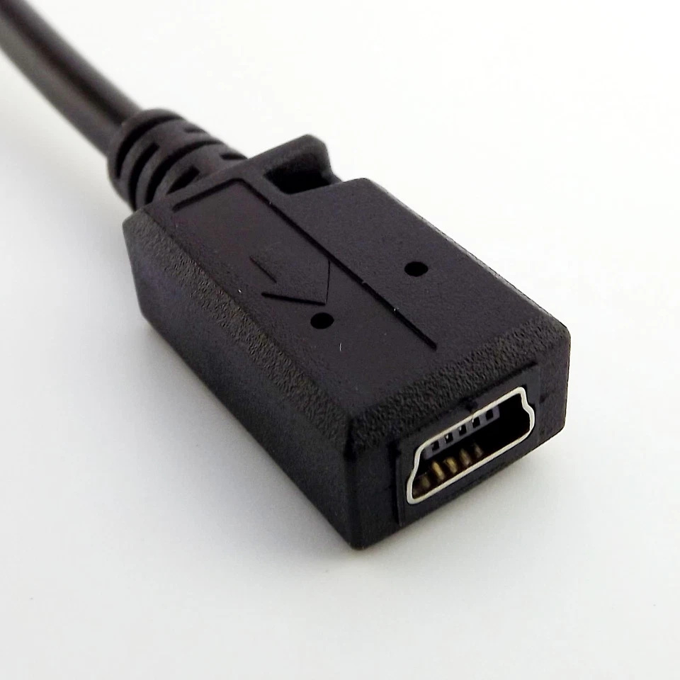 USB 3.1 Type-C Male Right Angle to Mini USB Female Charging Data Sync Cable 25cm - Image 4 of 4