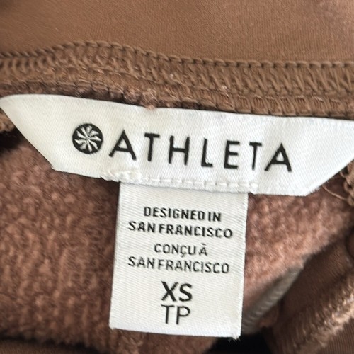 Athleta Retroplush Velvet Wide Leg Sweatpants, Mocha Brown - Size XS - Picture 7 of 8