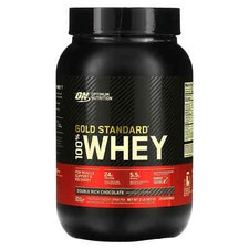 2 X  Optimum Nutrition, Gold Standard� 100% Whey, Double Rich Chocolate, 2 lb (9