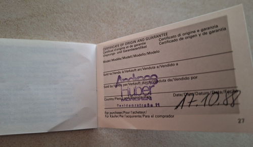 Reloj Tag Heuer Garantía Internacional Folleto Certificado 1988 - Imagen 3 de 5
