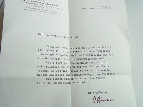 3 Schreiben 1968/69 über Mosaik an Schule STA. CHRISTIANA WR. NEUSTADT - 第 6/7 張圖片