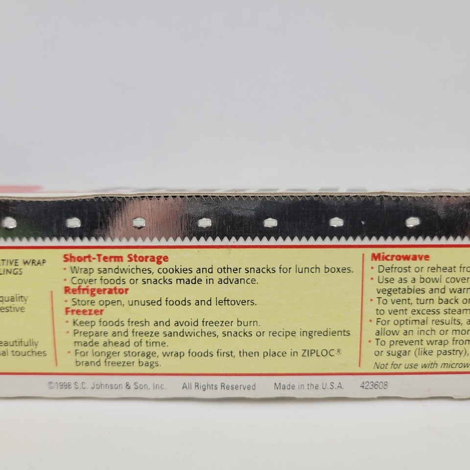 Red HandiWrap Vintage 1998 SC Johnson Plastic Film Prop New Old Stock