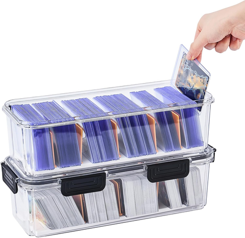 Toploader Storage Box, Trading Card Storage Box with 5 Dividers, Hard Plastic TC - Picture 7 of 12