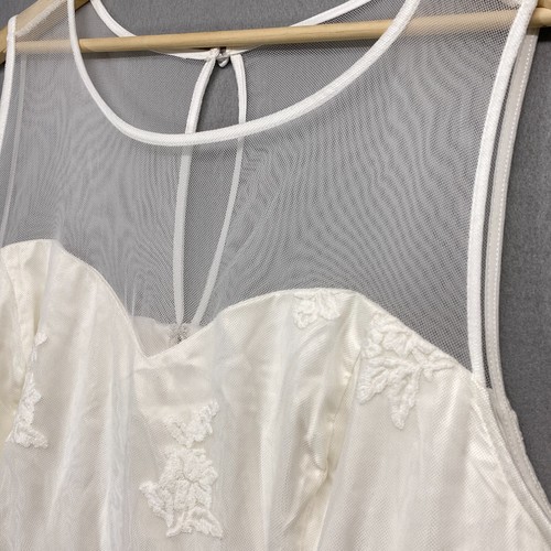 Vestido Torrid 26 Marfil Encaje Alto Lo Sin Mangas Boho Romántico Bordado - Imagen 6 de 15
