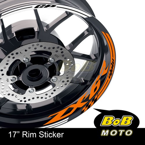 17" Rim Red Wheel Decals Stickers For Kawasaki ZX6R Ninja 636 600 95-20 17 18 - Picture 7 of 21