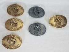 Vintage CHOOSE Cowboy Belt Buckle Western Barbecue 1986 HOAG Memorial Hospital