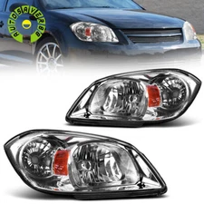 For 2005-2010 Chevy Cobalt 07-09 G5 05-06 Pursuit Chrome Housing Headlights Pair