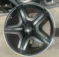 20"black matt pol 4 alloy wheels for new audi q7 mercedes ml gl gle bentley 