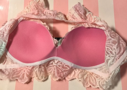 Victoria's Secret PINK Date Push-Up Lace Underwire Bra Medium Pastel Color N6365 - Picture 4 of 5