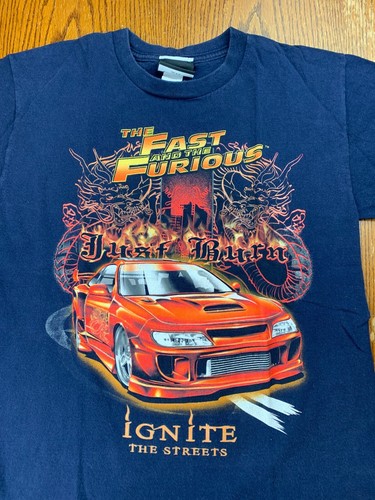 VTG Early 00s The Fast and the Furious Ignite the Streets Kid's Shirt Sz L Burn - Picture 3 of 9