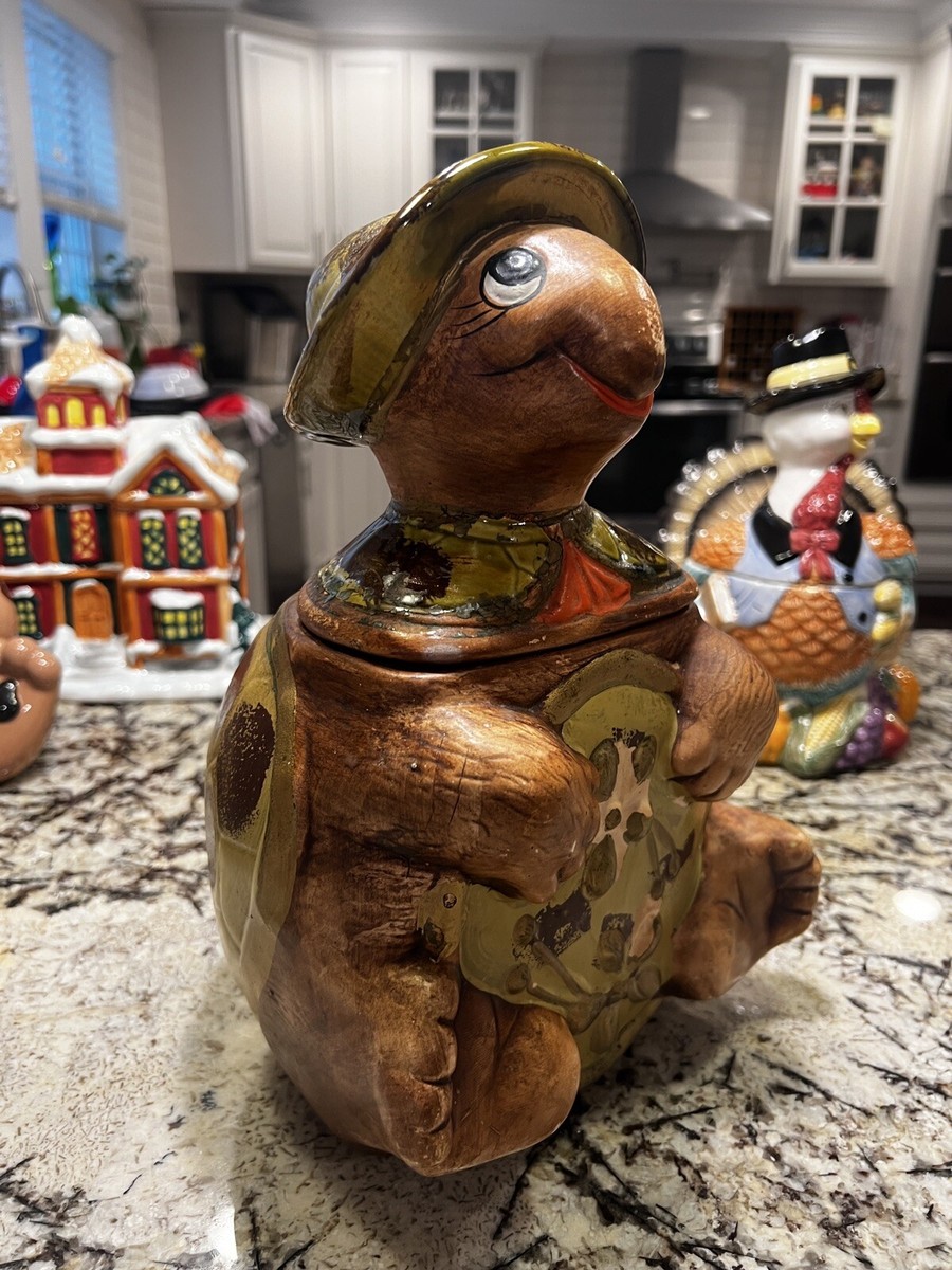 Vintage 1960's California Originals Pottery “Happy-Hippy” Turtle