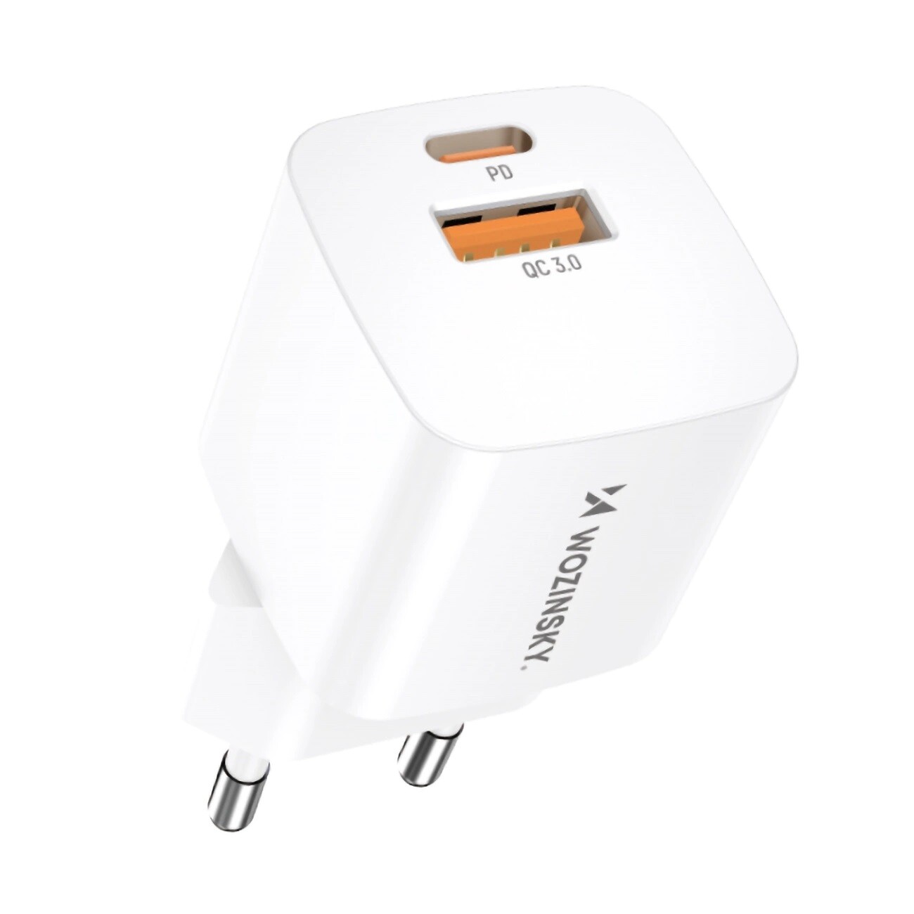 Зарядное устройство 20 Вт USB-C / USB-A, Беспроводное зарядное устройство - Weiß PD, QC 3.0
