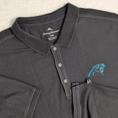 Polo Para Hombres 4XB Carolina Panthers Tommy Bahama Negro Puma Algodón Poliéster Usado en Excelente Condición