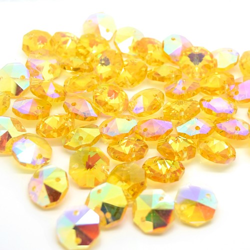 CHANDELIER GLASS OCTAGON 10,12,14,16,18,20,22MM SUNCATCHER BEADS - PICK COLOUR - Picture 30 of 37
