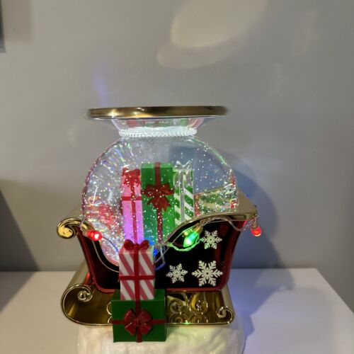 Candelabro globo de nieve Bath and Body Works SANTA SLEIGH se ilumina nuevo en caja - Imagen 5 de 6