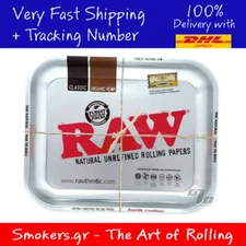 1x RAW Metallic Silver Rolling Tray LIMITED EDITION 27x33cm
