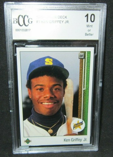 KEN GRIFFEY JR. RC 1989 UPPER DECK DRAFT DAY POSE ROOKIE CARD#1 BCCG10!MARINERS  - Picture 1 of 3