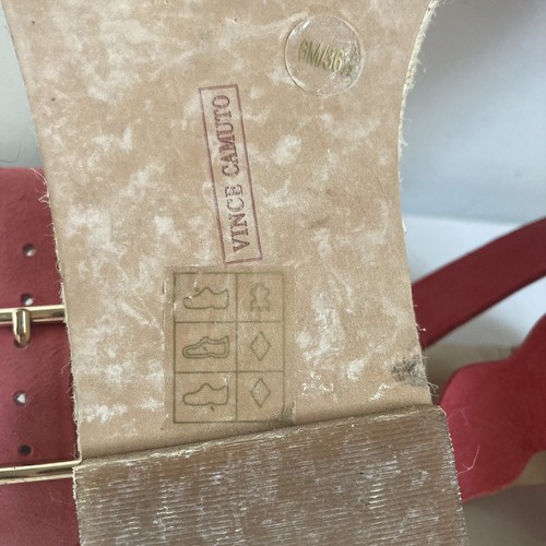 Alpargatas Vince Camuto Coral Rojo Kamperla Gamuza Plataforma Festoneada Talla 3.5 - Imagen 10 de 11