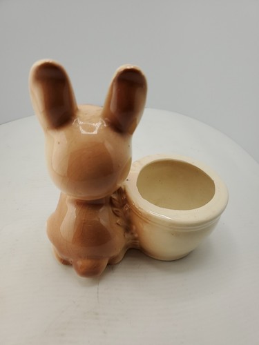 Rempel anthropomorpher Hase Kaninchen Übertopf Keramik Vintage - Bild 2 von 9