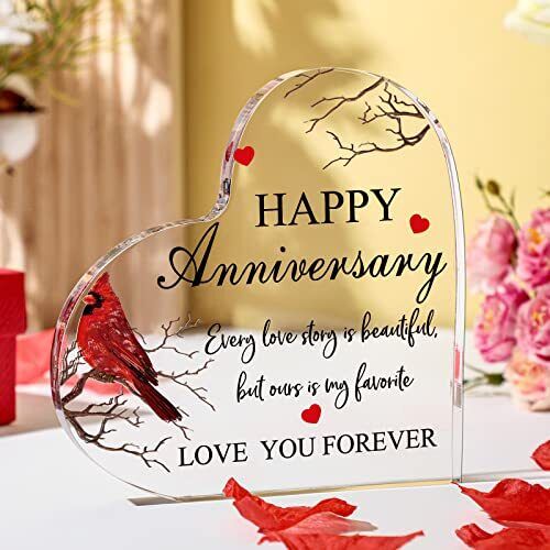 Happy Anniversary Cardinal Gift for Women Anniversary Wedding Gifts - Picture 4 of 6