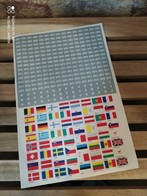 BSH %@% Kennzeichnungsflaggen Etiketten Münzalben Münzboxen selbstklebend Europa