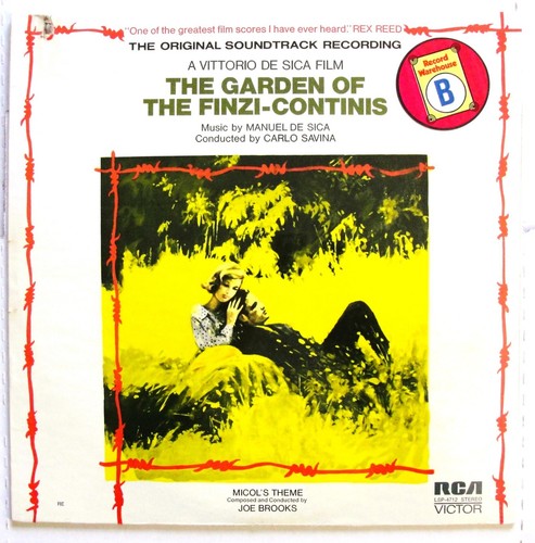 THE GARDEN OF THE FINZ-CONTINIS Original Soundtrack NEW Sealed STEREO LP Record - Picture 1 of 2