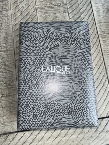 Lalique Crystal Pendant Silk Rope Necklace Adjusts LONG 26” Peridot Green W/Box - Picture 2 of 5
