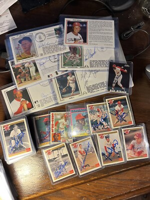 Various Vintage & Modern St. Louis Cardinals Autos Autographs & FDC