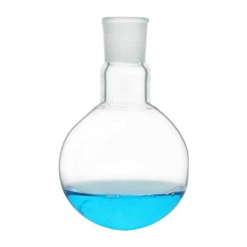 Lab Transparent Quartz Flask 50ml-1000ml, Round Bottom, 3 Standard Joints - Picture 3 of 10
