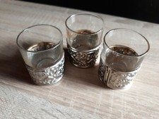 Schnapsgl&auml;ser mit Zinnummantelung