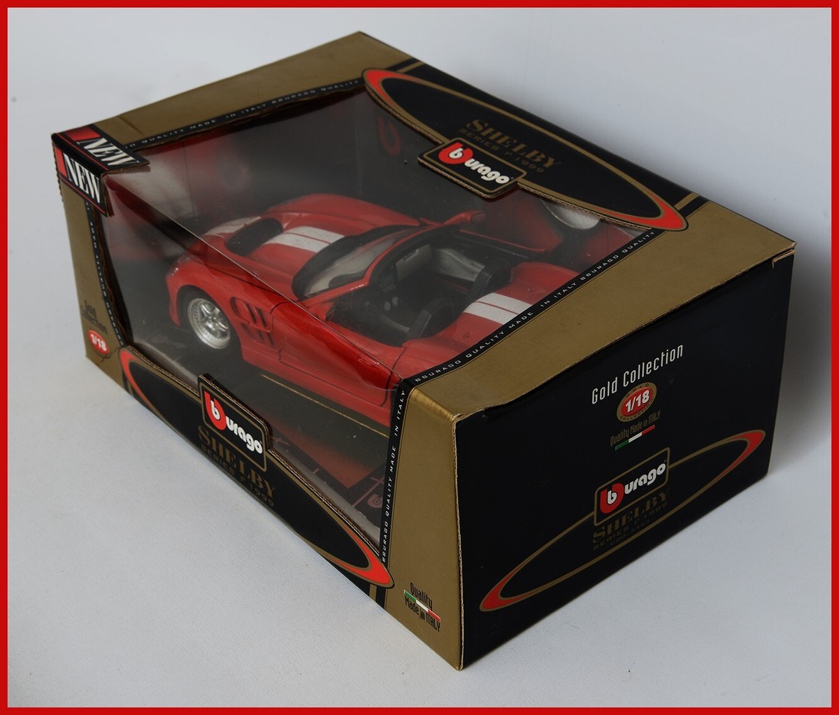 Shelby Burago Red 1999 First in series NEW 1:18 Scale Only one