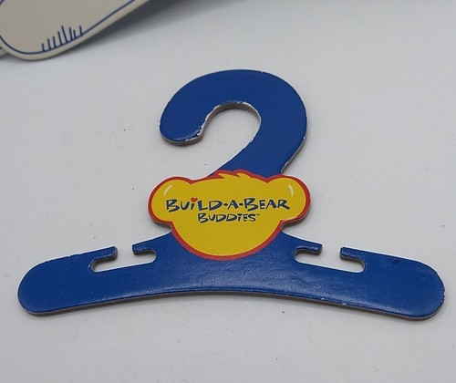 Lot of 5 BAB Build-A-Bear Workshop White Blue Teddy Cardboard Clothes Hangers - Picture 3 of 3