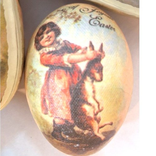 Juego de 8 huevos de Pascua de anidación estilo vintage Bethany Lowe difícil de encontrar juego completo - Imagen 9 de 9