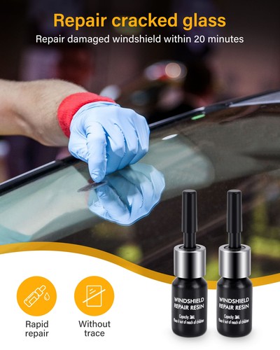 4º Juego de Líquido Reparación Vidrio Parabrisas Herramienta Coche Líquido - Imagen 5 de 7