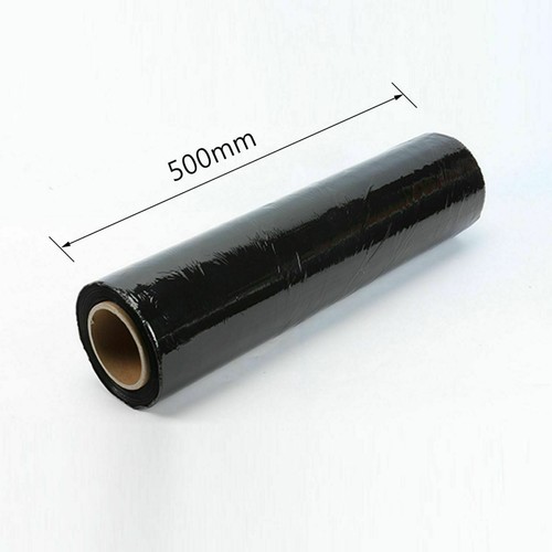 4 X Stretch Film Black Cast 25 U 500MM x 400M Plastic Pallet Wrap Shrink Hand - Picture 2 of 8