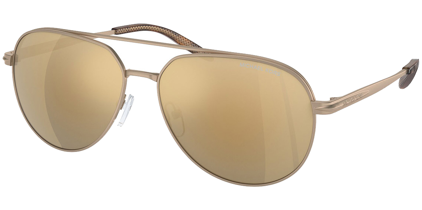 Мужские солнцезащитные очки-авиаторы Michael Kors Highlands с зеркальными линзами - MK1142