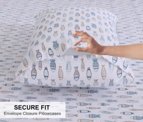 100% Cotton Flannel Sheet Set Deep Pockets Breathable Warm 170 GSM Cozy Soft - Picture 35 of 495