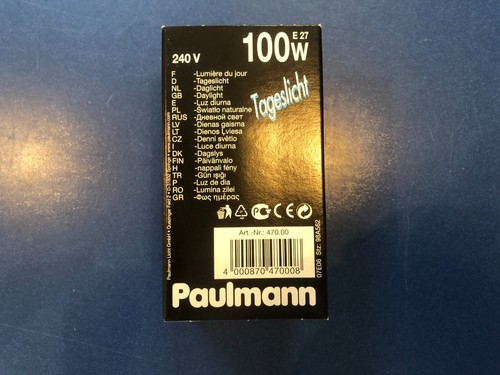 PAULMANN Tageslicht / Daylight Glühlampe E27 230V 100W DIMMBAR Art.-Nr.: 470.00 - Bild 7 von 8