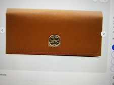 NEW TORY BURCH ORANGE AUTHENTIC SUNGLASSES EYEGLASSES LEATHER CASE