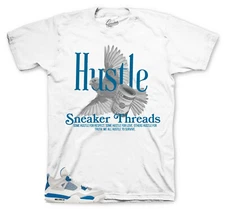 Sneaker Tees Match Jordan 4 Industrial Blue Shoes Military - Fly Hustle Shirt