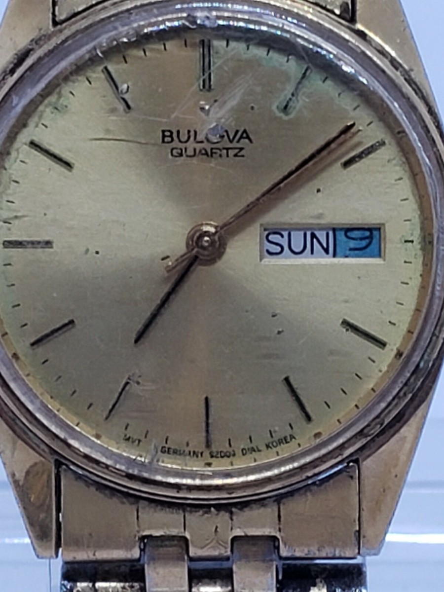 Bulova Men's Vintage Gold Tone Watch 30mm For Repair | eBay