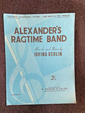 SHEET MUSIC 1929 ALEXANDER'S RAGTIME BAND IRVING BERLIN VINTAGE ORIGINAL