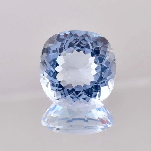 Cuscino AAA 20,55 Ct 100% Naturale Acquamarina Bluastra Gemma Sciolta Certificato - Foto 2 di 6