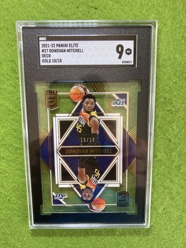 Donovan Mitchell GOLD # 10/10 CLEAR SSP CARD 2021 Elite DONOVAN MITCHELL DECK SP - Picture 6 of 24