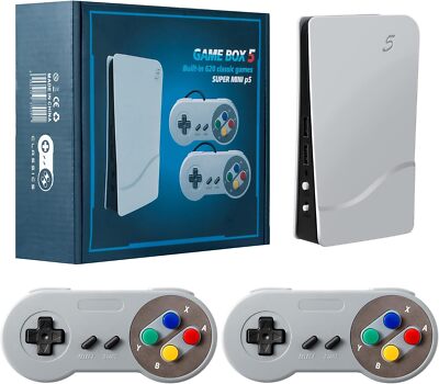 Console retrò con Game Station, costruita in 200 giochi retrò, console di gioco con controller USB Dual Wired USB, console retrò per TV, console di gioco per bambini e adulti, bianco