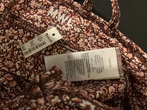 Madewell MWL Sport BH Gr. XXS Träger abnehmbare Pads Crop Top Neu mit Etikett - Bild 3 von 4