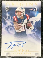 2024 Panini Origins - On Card SP AUTO #Ja’Lynn Polk RC Pariots Rookie